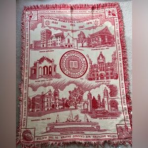 Indiana University “IU” National Basketball Champions Tapestry Throw Blanket